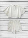 RIB TOP cropped top - off white