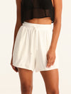 RIB loose shorts - off white