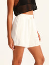 RIB loose shorts - off white