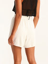 RIB loose shorts - off white