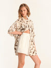 RIB loose shorts - off white