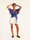 RIB loose shorts - off white
