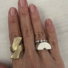 RIB TWIST ring - gold plated sterling silver