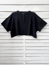 RIB TOP cropped top - black