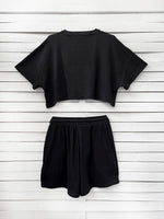 RIB TOP cropped top - black