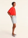 RIB TOP cropped top - coral red