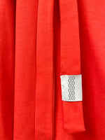 RIB loose belted dress - coral red
