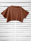 RIB TOP cropped top - choco