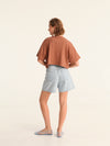 RIB TOP cropped top - choco