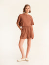 RIB TOP cropped top - choco