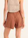 RIB loose shorts - choco