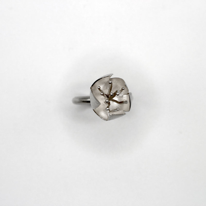 FLOWER ring - sterling silver - * unique and one of a kind *