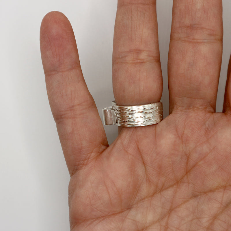 CURLY WAVE ring - sterling silver - * unique and one of a kind *