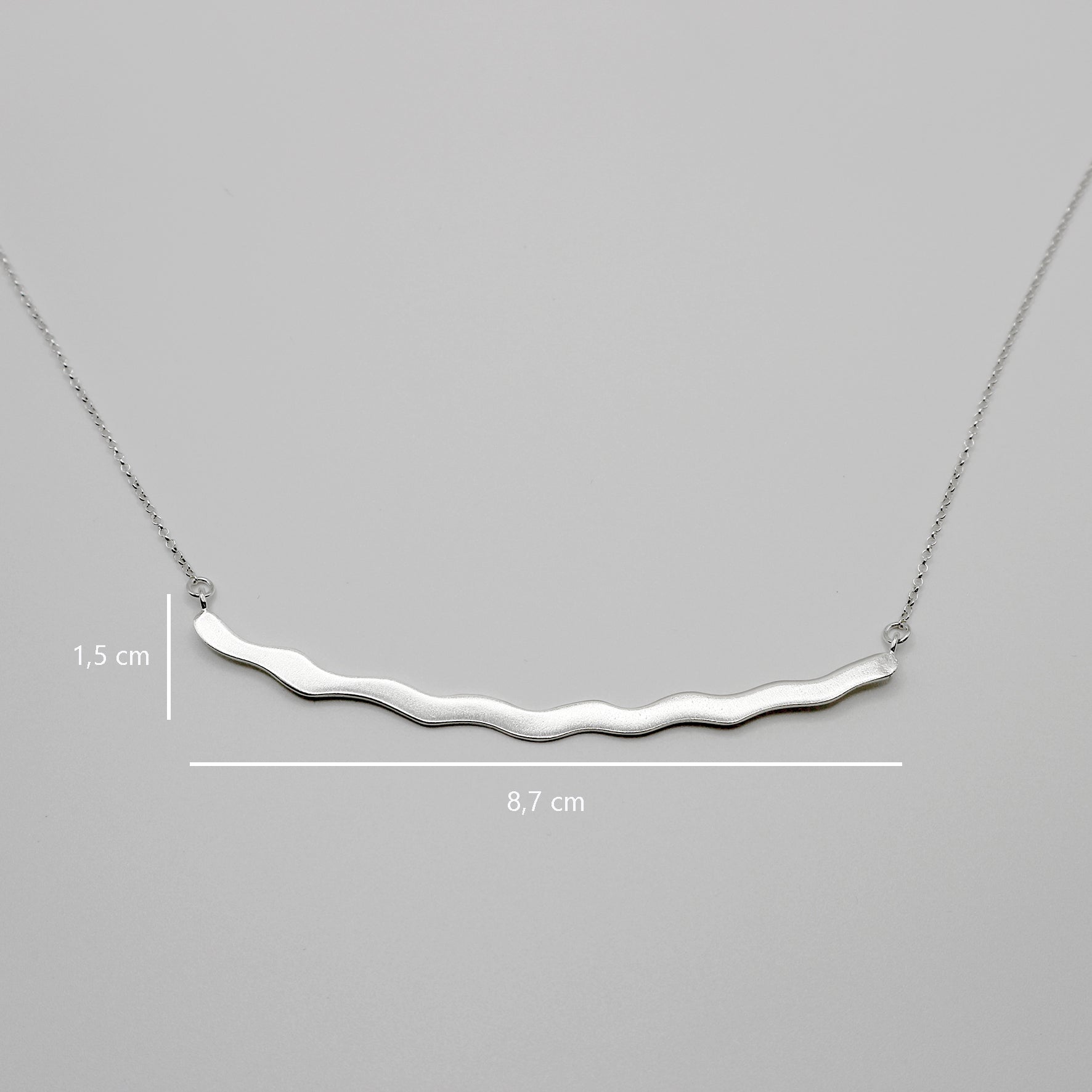 FLAT WAVE necklace - sterling silver