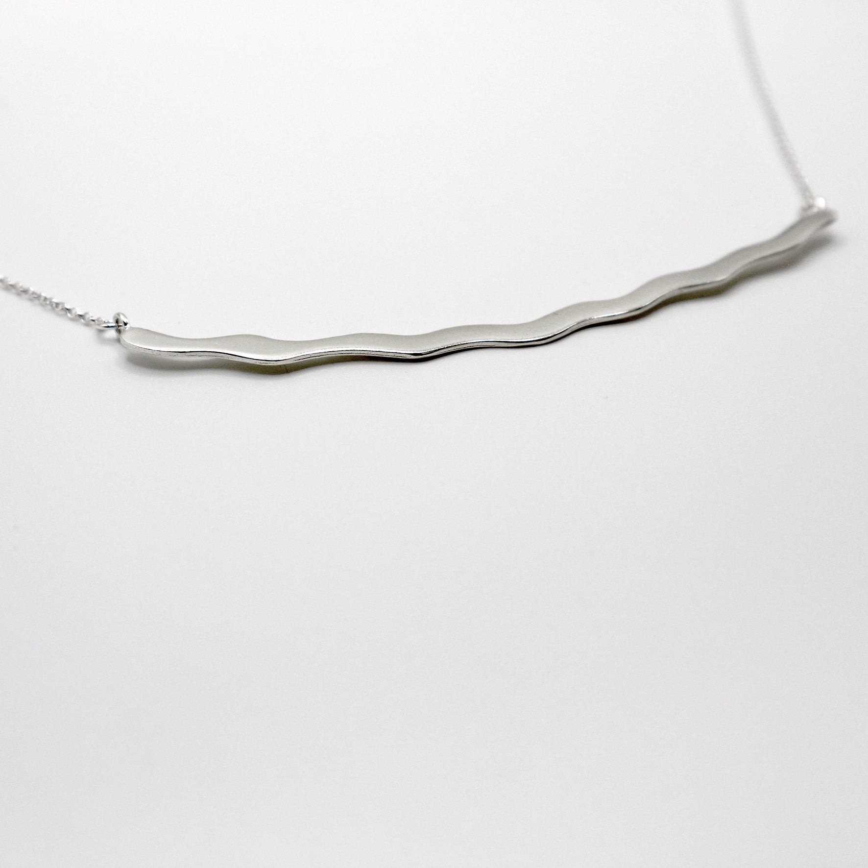 FLAT WAVE necklace - sterling silver