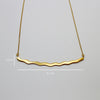 FLAT WAVE necklace - gold plated sterling silver