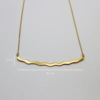 FLAT WAVE necklace - gold plated sterling silver