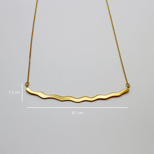 FLAT WAVE necklace - gold plated sterling silver