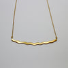 FLAT WAVE necklace - gold plated sterling silver