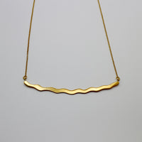 FLAT WAVE necklace - gold plated sterling silver