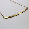 FLAT WAVE necklace - gold plated sterling silver