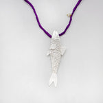 BLUEFISH fish necklace - sterling silver - *one of a kind*