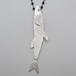 FRISSA fish rosary necklace - sterling silver - *one of a kind*