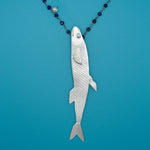 FRISSA fish rosary necklace - sterling silver - *one of a kind*