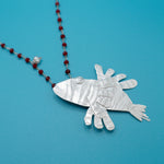 LIONFISH fish rosary necklace - sterling silver - *one of a kind*