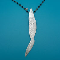 CONGER EEL fish necklace - sterling silver - *one of a kind*
