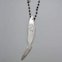 CONGER EEL fish necklace - sterling silver - *one of a kind*
