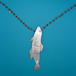 SKIOS fish rosary necklace - sterling silver - *one of a kind*