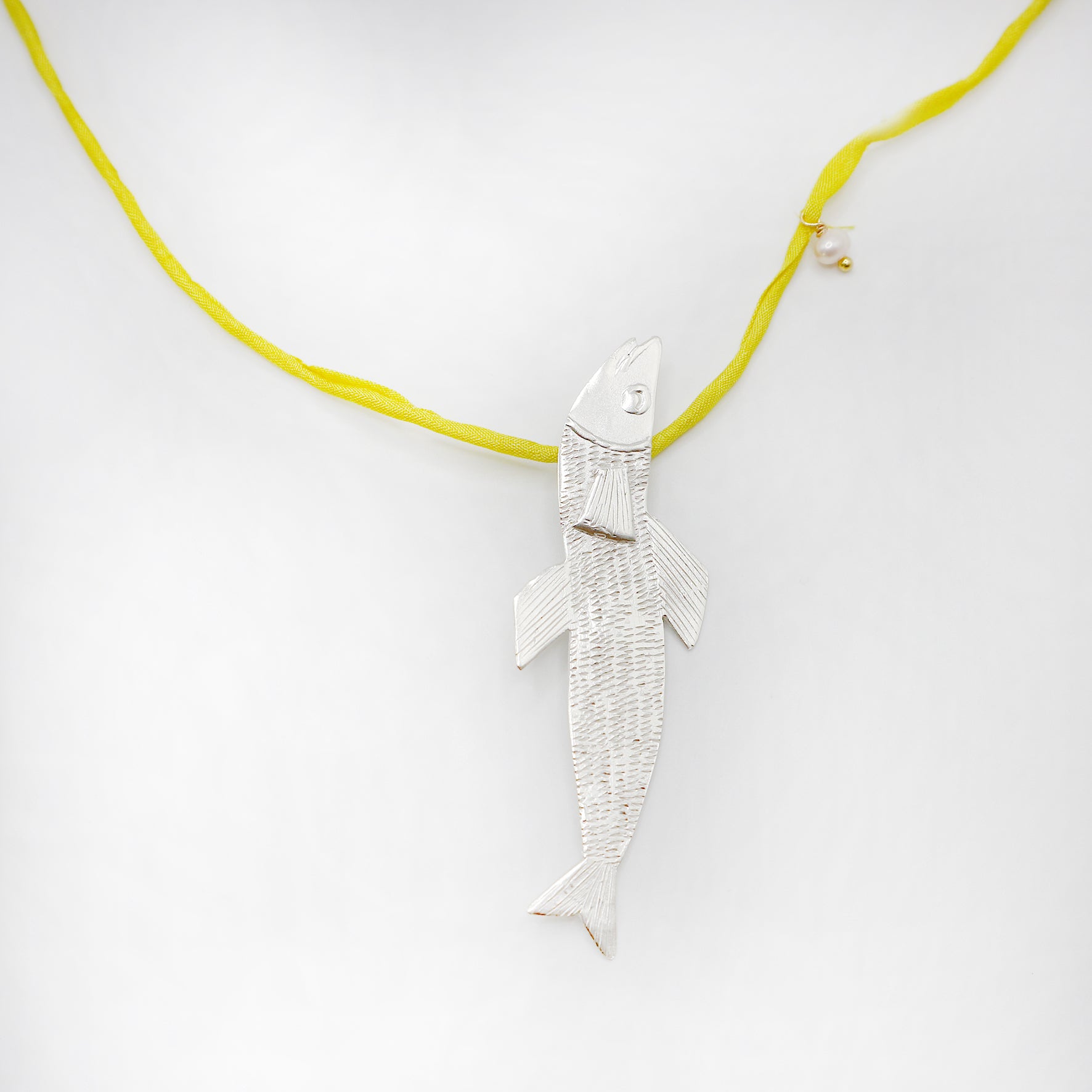 SKIOS fish necklace - sterling silver - *one of a kind*