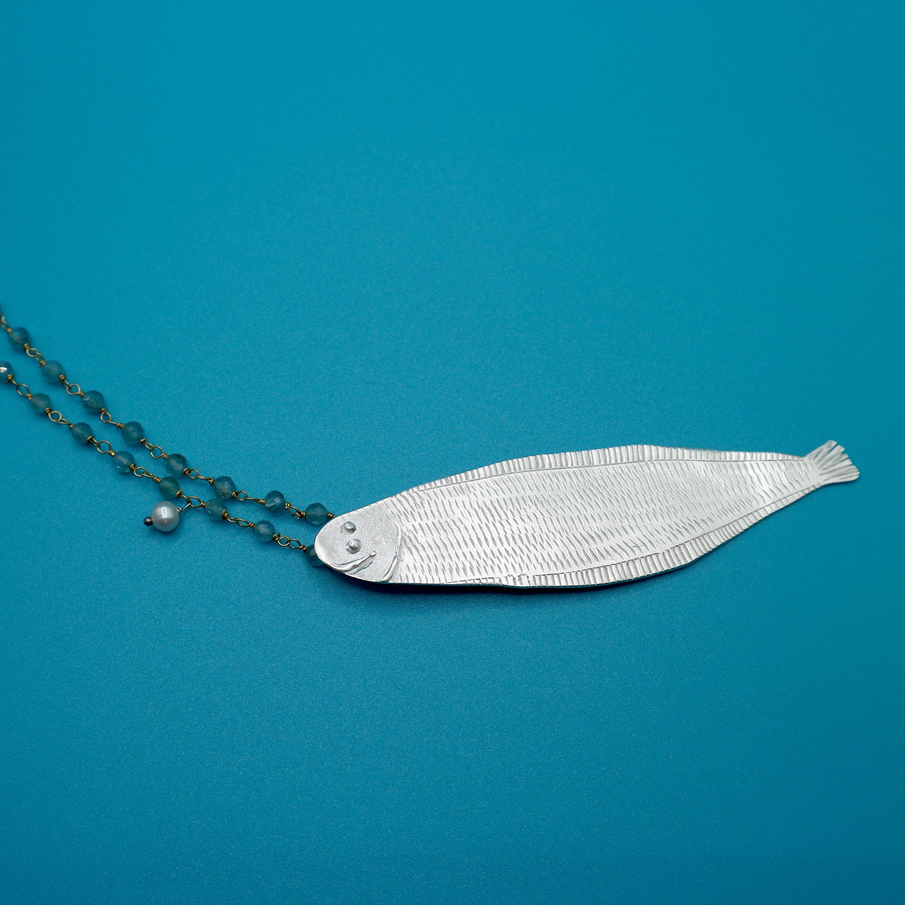SOLEA fish necklace - sterling silver - *one of a kind*