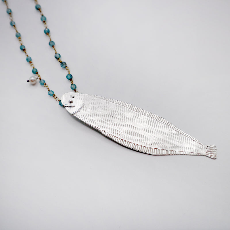 SOLEA fish necklace - sterling silver - *one of a kind*