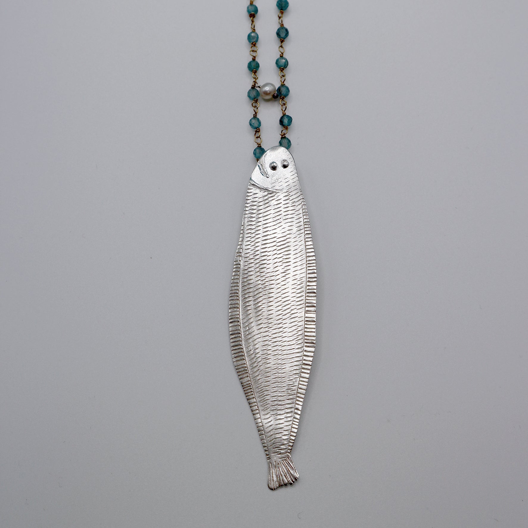SOLEA fish necklace - sterling silver - *one of a kind*