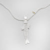 TROUT fish necklace - sterling silver - *one of a kind*
