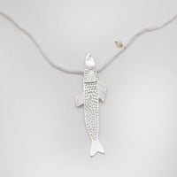 TROUT fish necklace - sterling silver - *one of a kind*