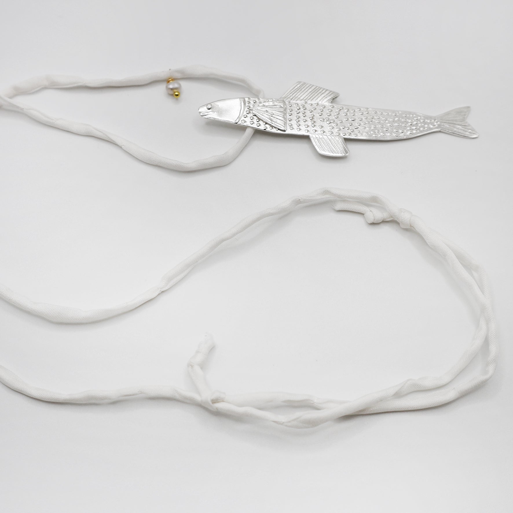 TROUT fish necklace - sterling silver - *one of a kind*