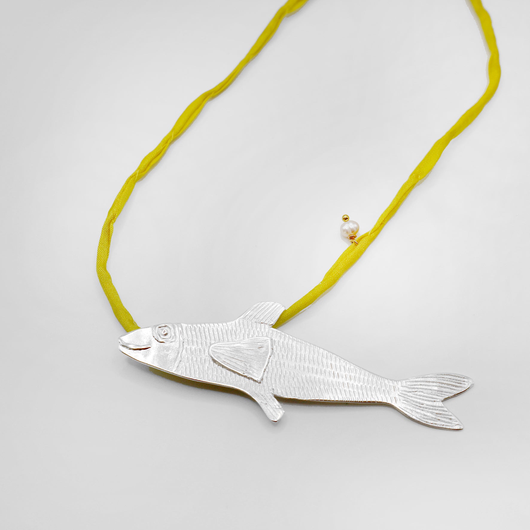 SEA BASS fish necklace - sterling silver - *one of a kind*