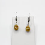 RIB BILIES earrings - sterling silver with gold plated brass