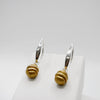 RIB BILIES earrings - sterling silver with gold plated brass