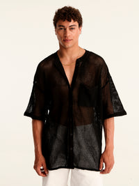 NET BLACK mao men shirt