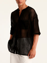 NET BLACK mao men shirt