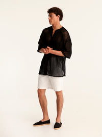 NET BLACK mao men shirt
