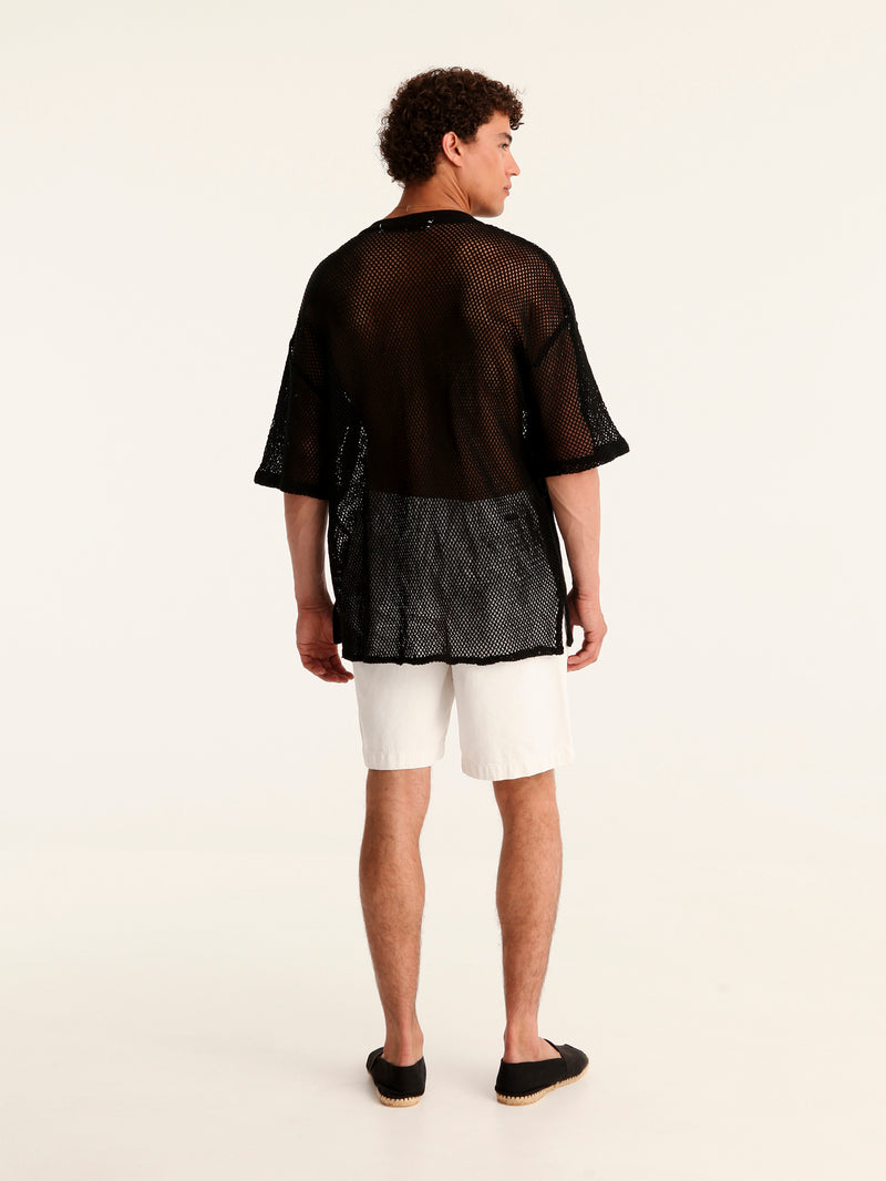 NET BLACK mao men shirt