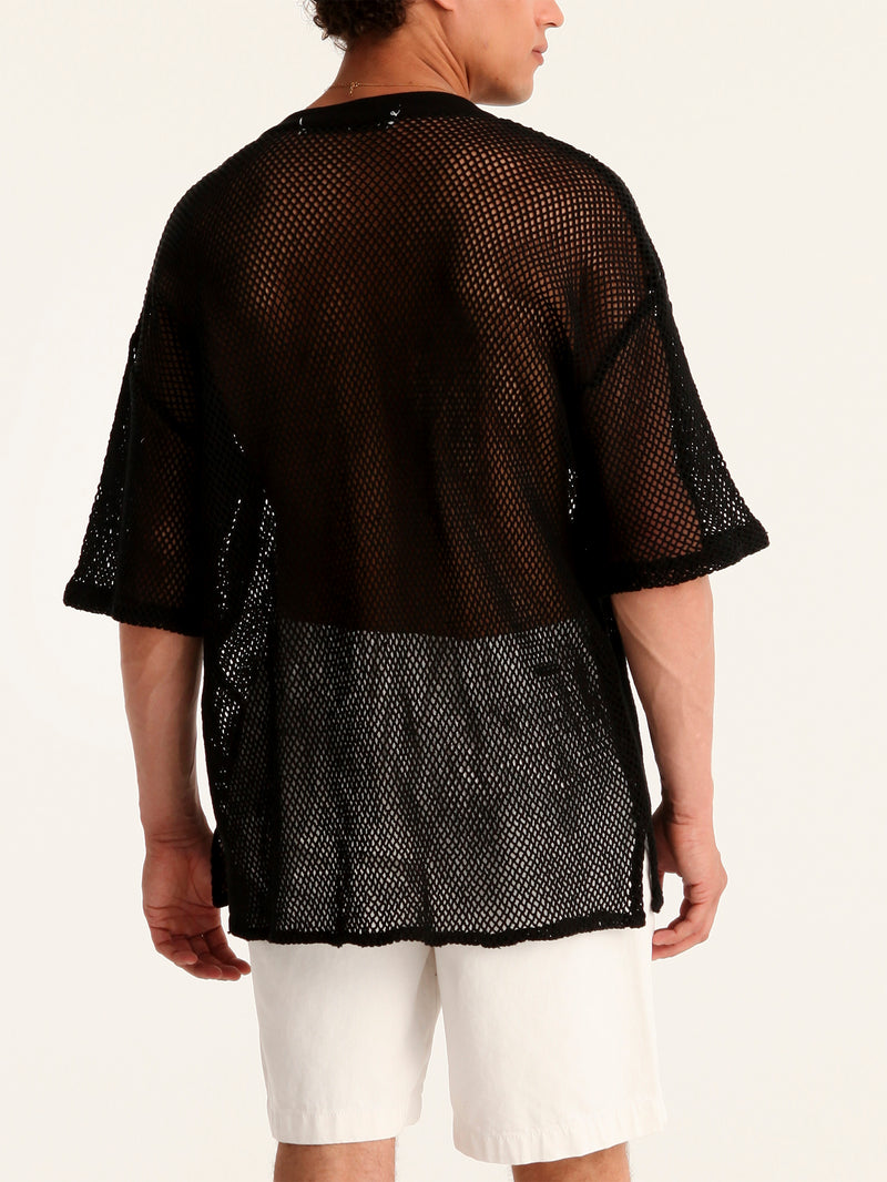 NET BLACK mao men shirt