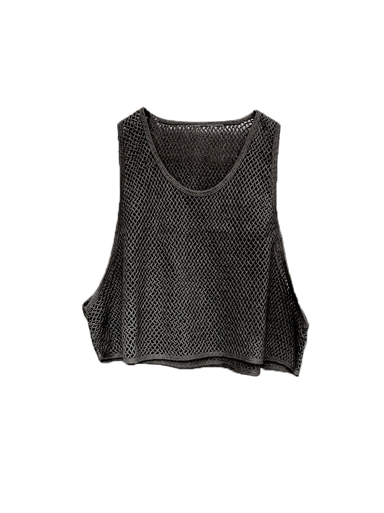 NET BLACK cropped top