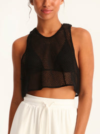 NET BLACK cropped top