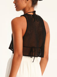 NET BLACK cropped top